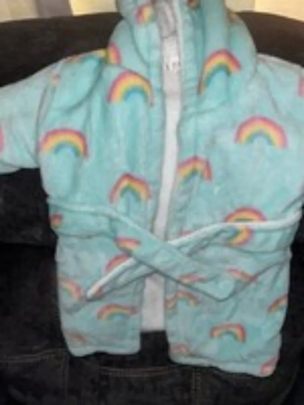 Rainbow Plush Bath Robe for Baby Girl Size 12 months+ - 0211